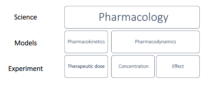 Schematic representation of the different components acting in human pharmacology and their classification